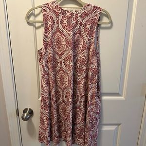 Heartsoul large sleeveless dress, red cream and black